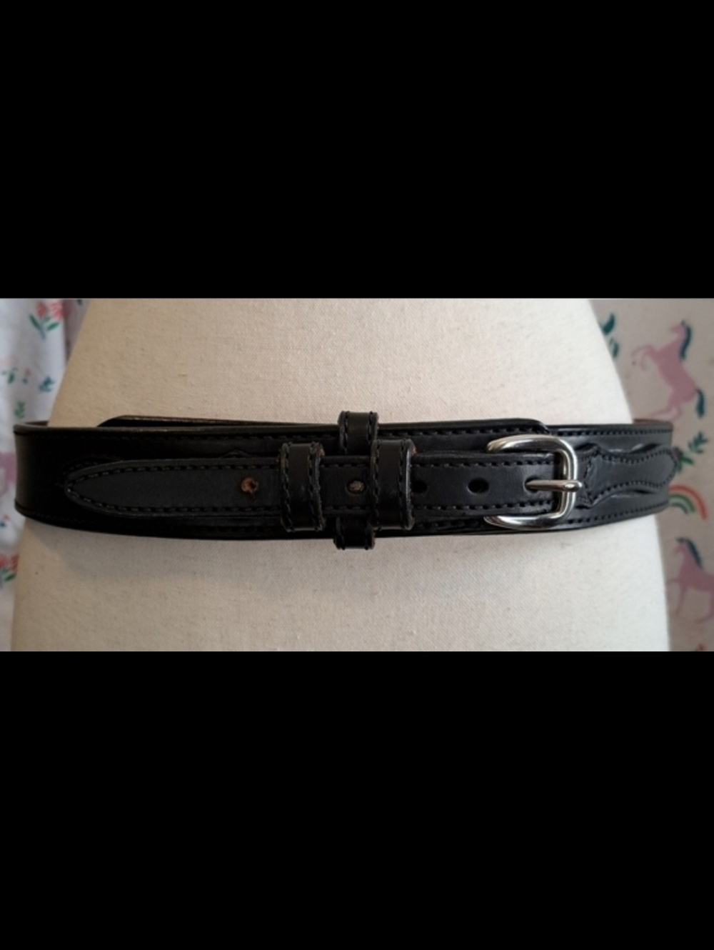 NWOT American Buffalo Leather Black Moto Western Casual Durable Work Belt 41in